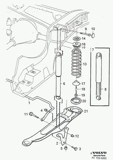 Volvo 940 Autres pièces de suspension arrière 1359114