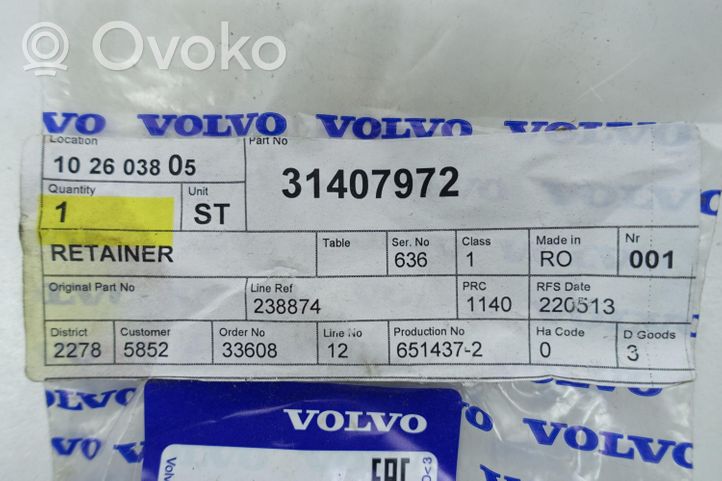 Volvo XC40 Supporto posteriore per il sensore di parcheggio (PDC) 31407972 MOCOWANIE KOSZYK