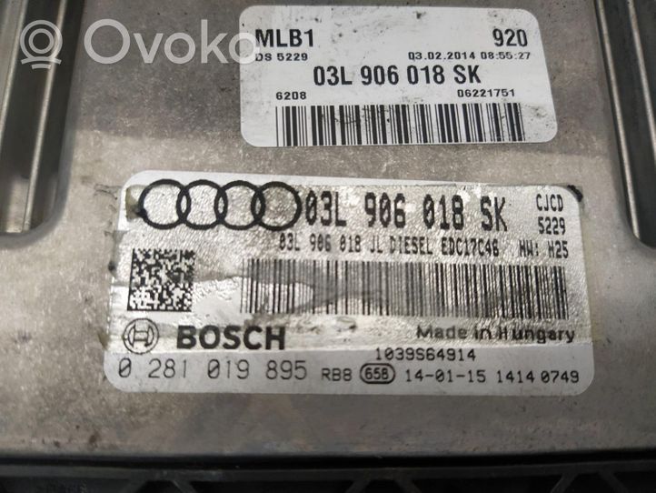 Audi A4 S4 B8 8K Moottorin ohjainlaite/moduuli 03L906018SK