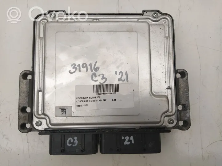 Citroen C3 Sterownik / Moduł ECU 0281037101