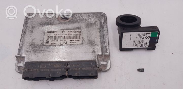 Opel Astra G Engine ECU kit and lock set 0281010859