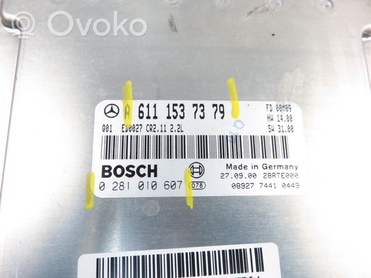 Mercedes-Benz C W203 Sterownik / Moduł ECU 0281010607