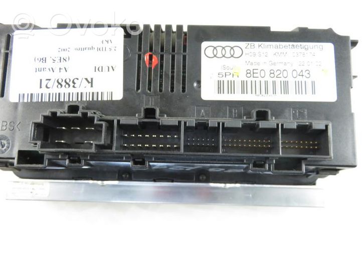 Audi A4 S4 B6 8E 8H Interrupteur ventilateur 
