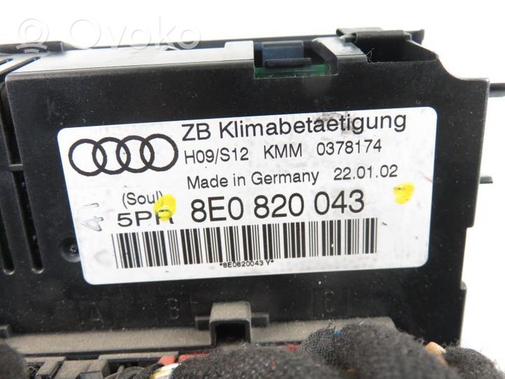 Audi A4 S4 B6 8E 8H Sisätuulettimen ohjauskytkin 