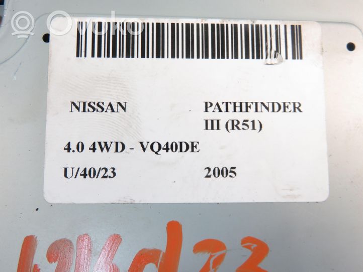 Nissan Pathfinder R51 Centralina/modulo airbag 