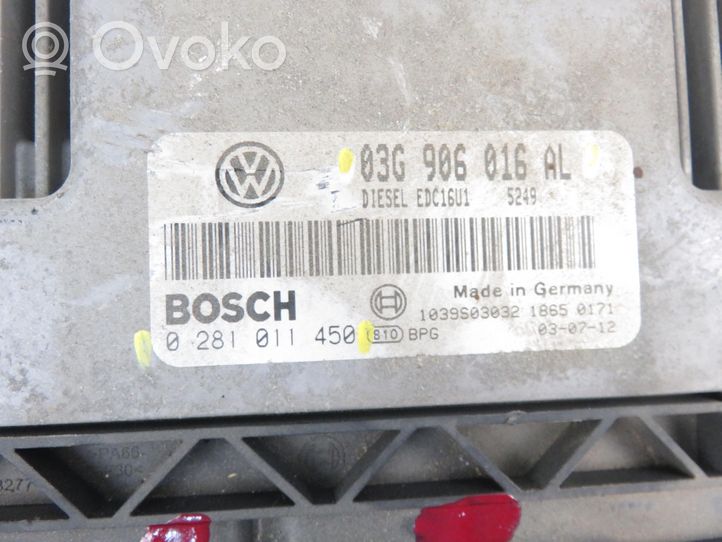 Volkswagen Touran I Variklio valdymo blokas 0281011450