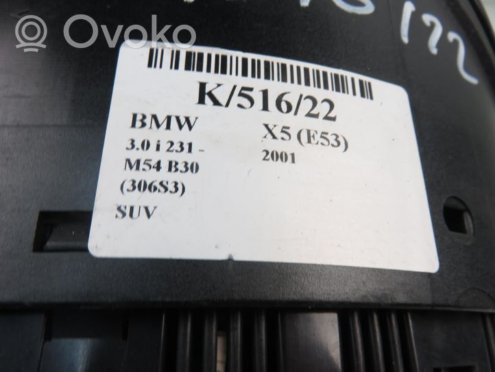 BMW X5 E53 Compteur de vitesse tableau de bord 110008735114