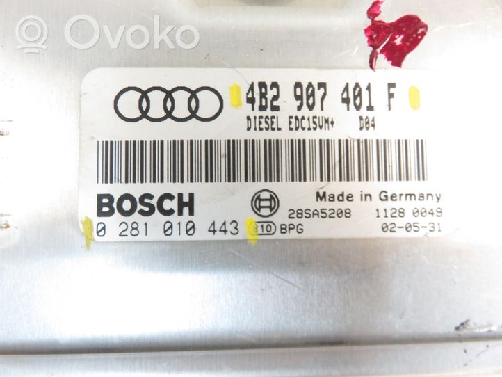 Audi A6 S6 C5 4B Calculateur moteur ECU 0281010443