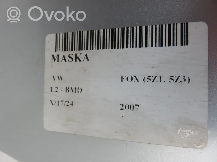 Volkswagen Fox Pokrywa przednia / Maska silnika 