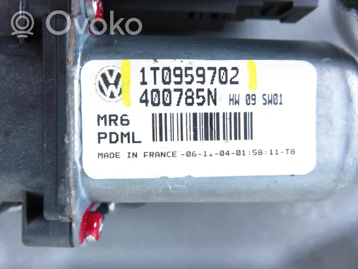 Volkswagen Touran I Elektryczny podnośnik szyby drzwi przednich 1T0959702