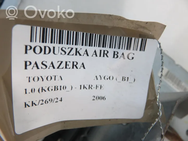 Toyota Aygo AB10 Poduszka powietrzna Airbag pasażera 