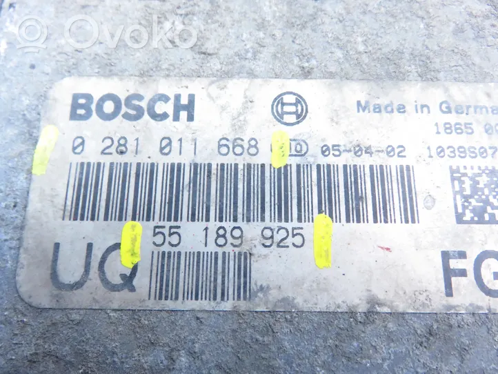 Opel Astra H Sterownik / Moduł ECU 0281011668