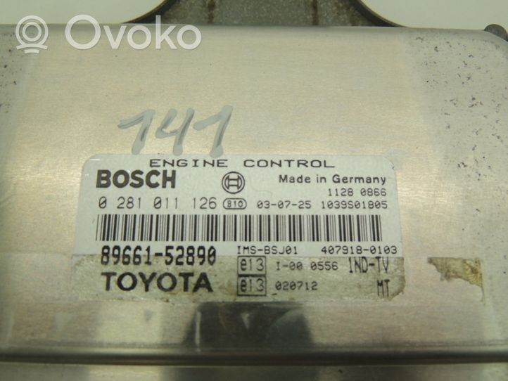 Toyota Yaris Sterownik / Moduł ECU 0281011126