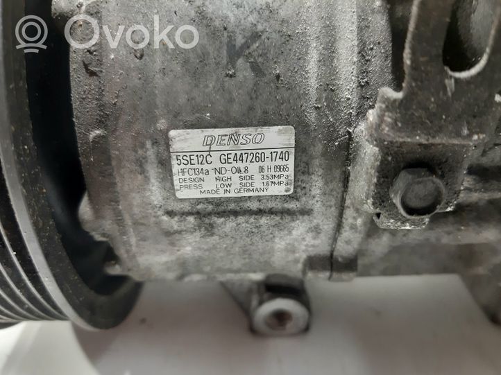 Toyota Corolla Verso AR10 Ilmastointilaitteen kompressorin pumppu (A/C) GE4472601740