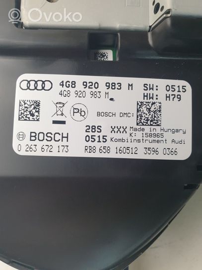 Audi A6 S6 C7 4G Tachimetro (quadro strumenti) 4G8920983M