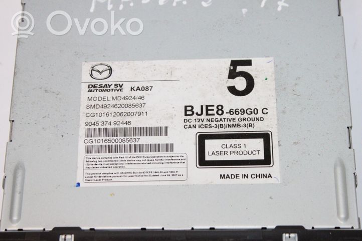 Mazda 3 III Navigācijas (GPS) sistēmas CD/DVD lasītājs BJE8669G0C