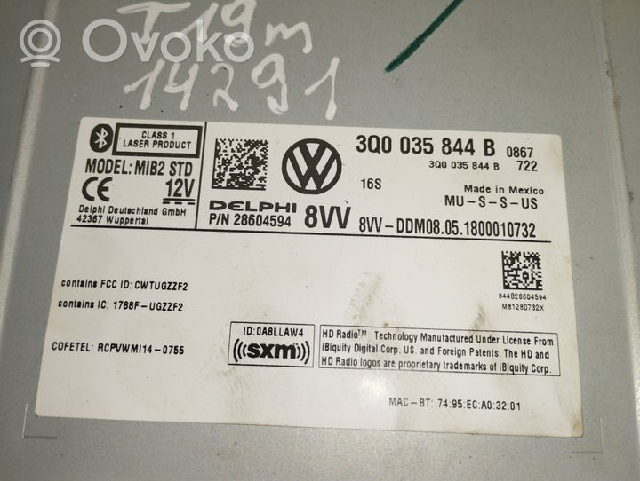 Volkswagen Tiguan Allspace CD/DVD-vaihdin 3Q0035844B