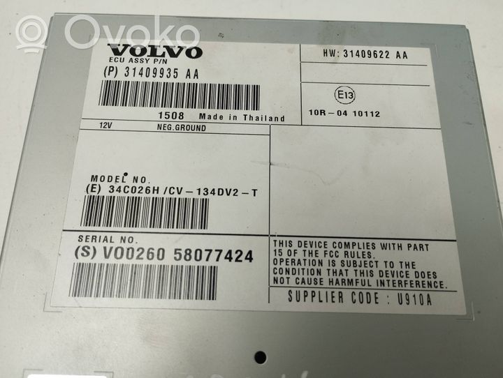 Volvo V60 Amplificateur de son 31409935AA