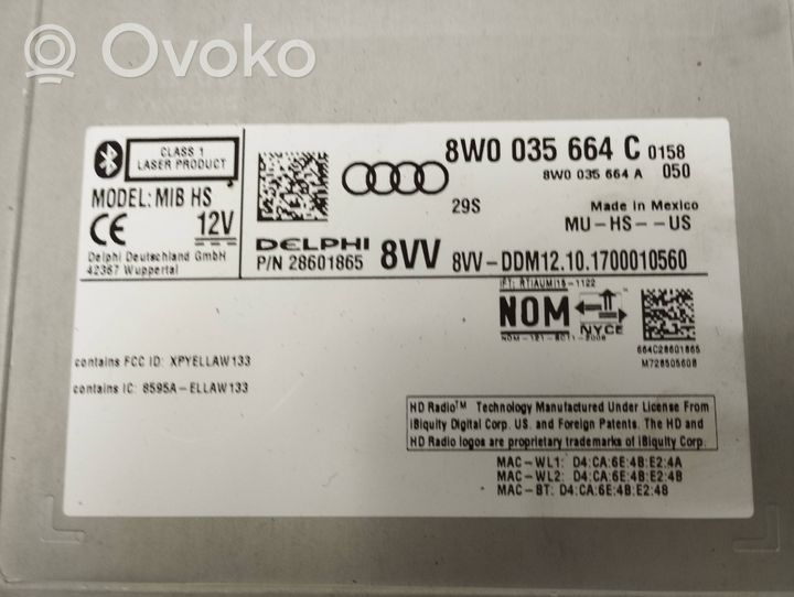 Audi Q5 SQ5 Radija/ CD/DVD grotuvas/ navigacija 8W0035664A