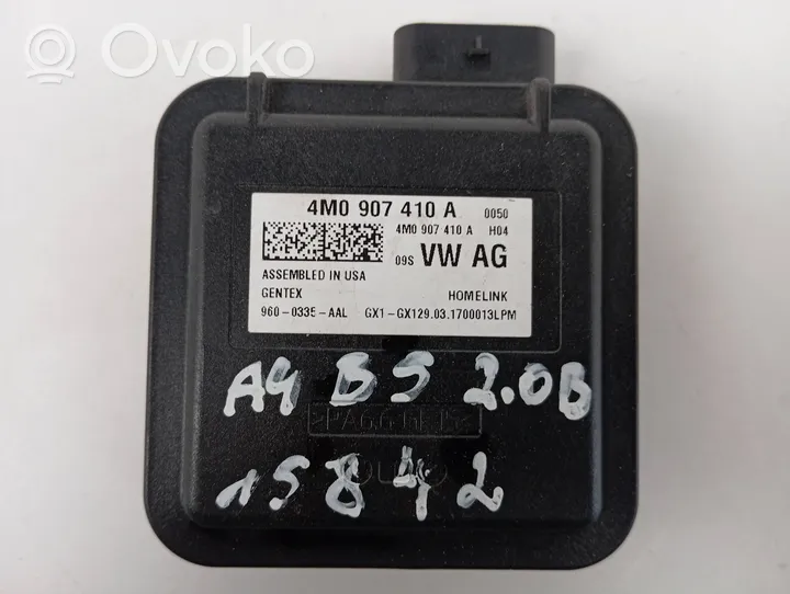 Audi A4 S4 B9 Autotallin oven avauskytkin 4M0907410A