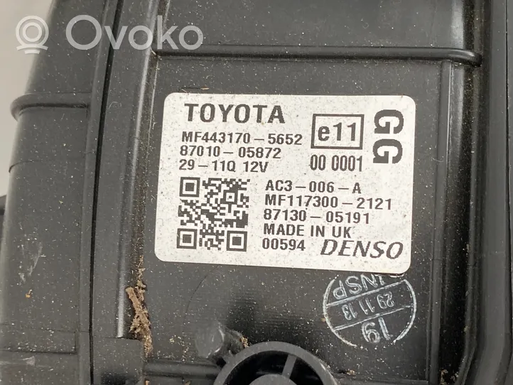 Toyota Auris E180 Bloc de chauffage complet 8701005872