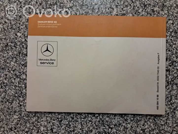 Mercedes-Benz G W461 463 Carnet d'entretien d'une voiture BETRIEBSANLEITUNG