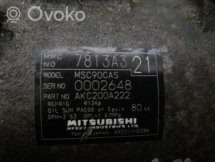 Mitsubishi Lancer X Oro kondicionieriaus kompresorius (siurblys) AKC200A222