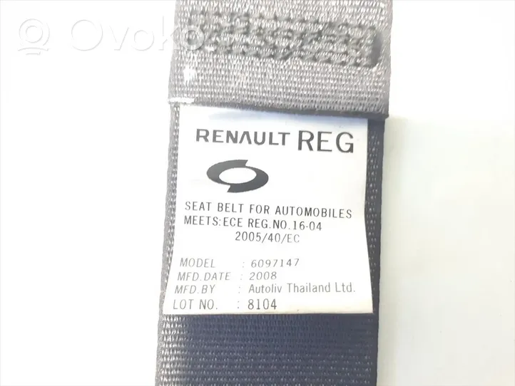 Renault Koleos I Sicherheitsgurt hinten 6097147