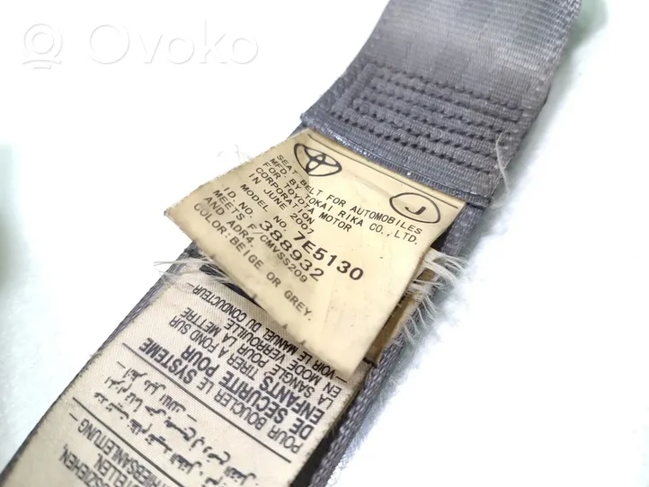 Toyota Prius (XW20) Middle seatbelt (rear) 7E5130