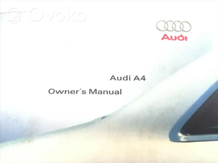 Audi A4 S4 B6 8E 8H Omistajan huoltokirja 