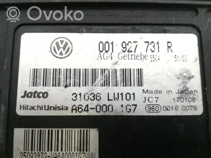 Volkswagen Polo Module de contrôle de boîte de vitesses ECU 001927731R