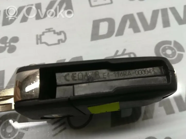 Chevrolet Cruze Užvedimo raktas (raktelis)/ kortelė E4-116RA-000043