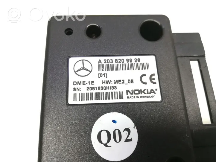 Mercedes-Benz CLK AMG A208 C208 Sterownik / Moduł sterujący telefonem A2038209926