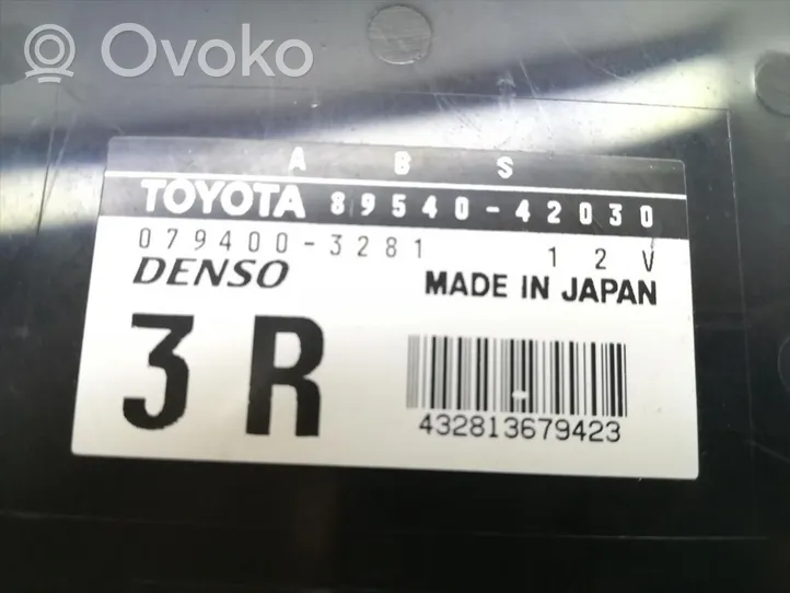 Toyota RAV 4 (XA10) Jarrujärjestelmän ohjainlaite/moduuli 89540-42030