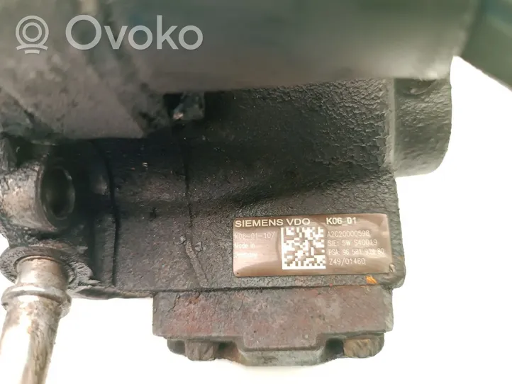 Citroen C5 Polttoaineen ruiskutuksen suurpainepumppu 9658193980