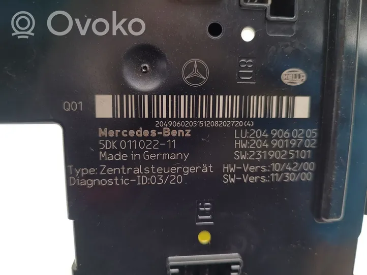 Mercedes-Benz C W204 Modulo fusibile 2049060205