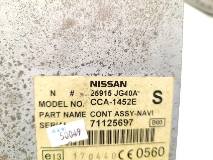 Nissan Pathfinder R51 Stacja multimedialna GPS / CD / DVD 25915-JG40A