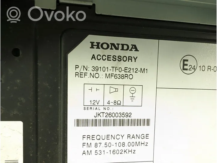 Honda Jazz Unità principale autoradio/CD/DVD/GPS 39101-TF0-E212-M1