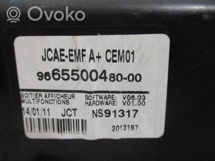 Citroen DS4 Monitor / wyświetlacz / ekran 9665500480