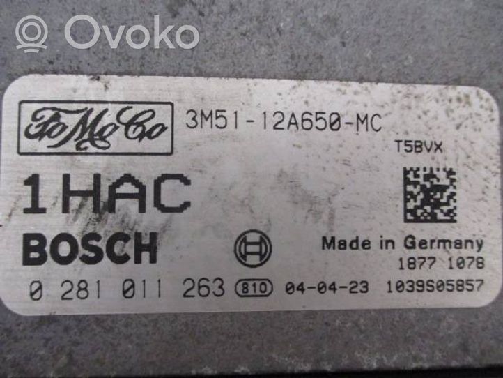 Ford C-MAX I Komputer / Sterownik ECU i komplet kluczy 3M5112A650MC