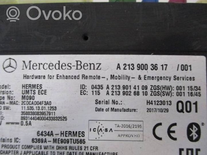 Mercedes-Benz A W176 Moduł / Sterownik Bluetooth A2139003617
