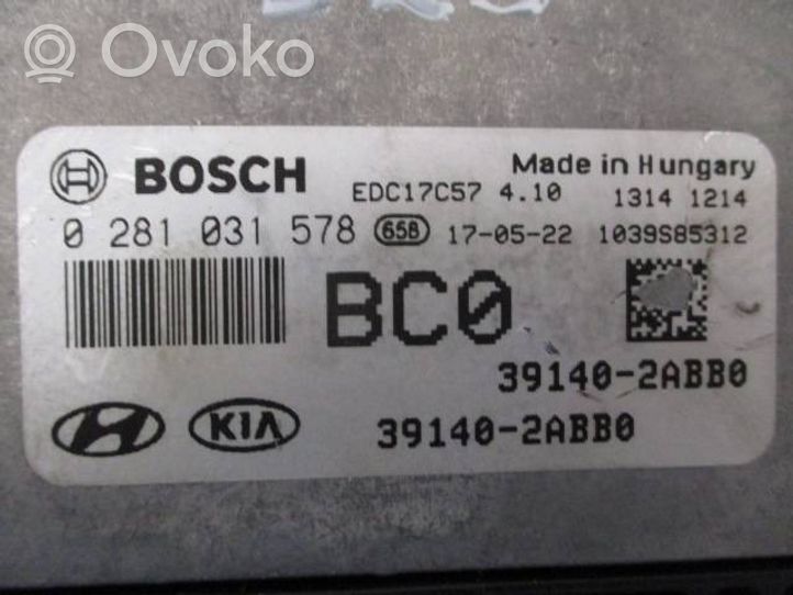 Hyundai i30 Moottorin ohjainlaite/moduuli 391402ABB0