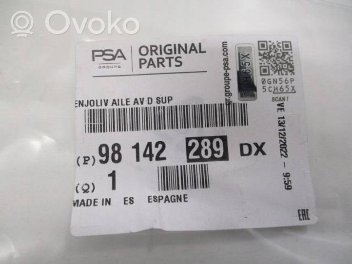 Peugeot 3008 II Listwa / Nakładka na błotnik przedni 98142289