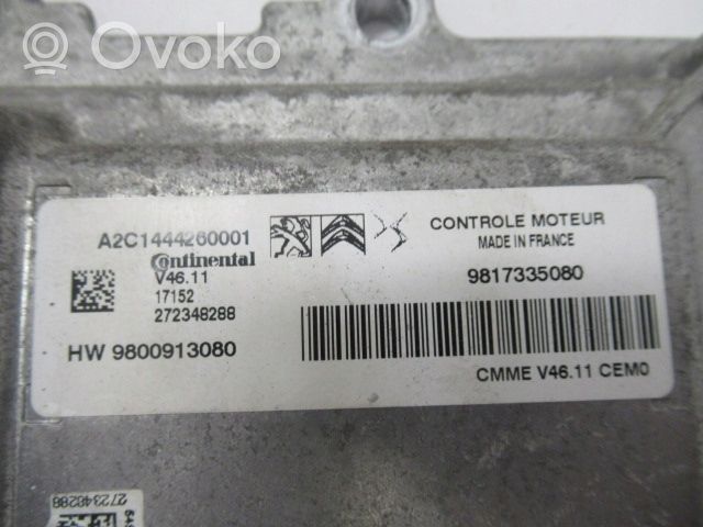 Citroen C3 Kit calculateur ECU et verrouillage 9817335080