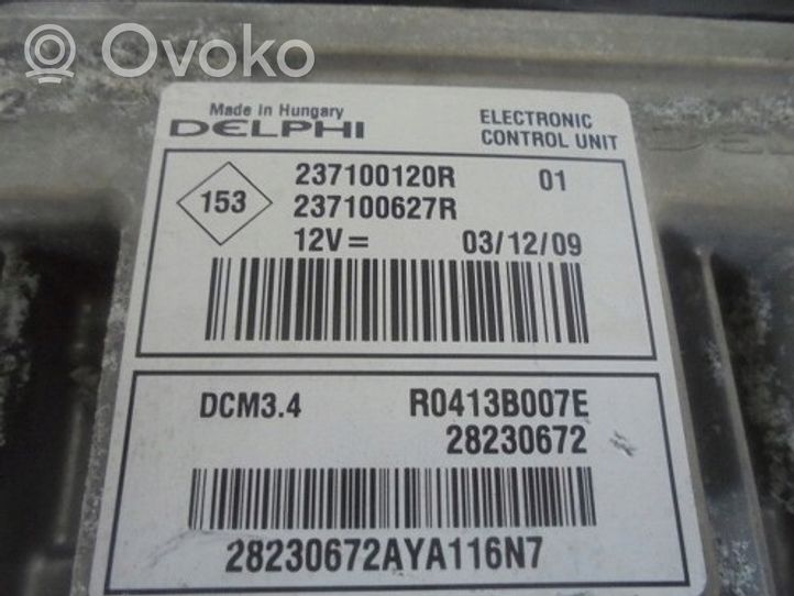 Renault Scenic III -  Grand scenic III Komputer / Sterownik ECU i komplet kluczy 237100120R