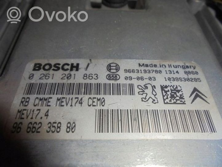 Peugeot 207 CC Komputer / Sterownik ECU i komplet kluczy 9666235880