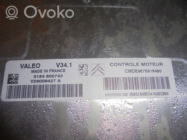 Citroen C3 Komputer / Sterownik ECU i komplet kluczy 9675916480