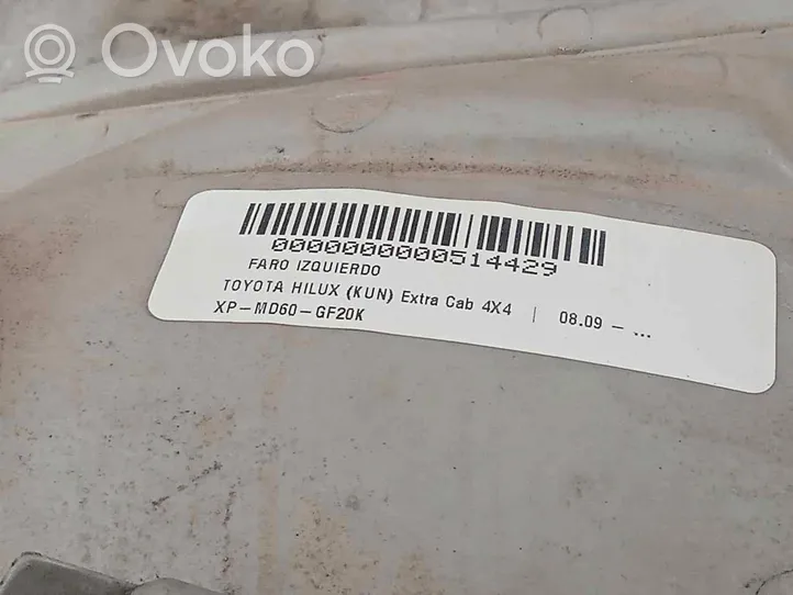 Toyota Hilux (AN10, AN20, AN30) Faro/fanale XPMD60GF20K