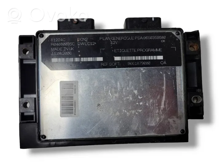 Citroen Berlingo Calculateur moteur ECU 9661879080