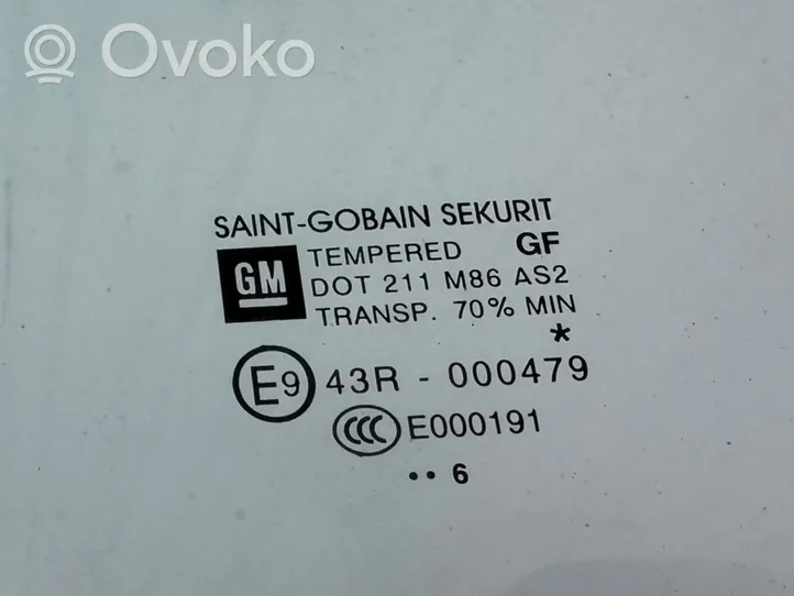 Opel Corsa E Pagrindinis galinių durų stiklas 43R000479